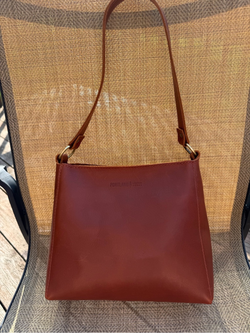 Portland Leather Goods CHESTNUT Triangle Bag